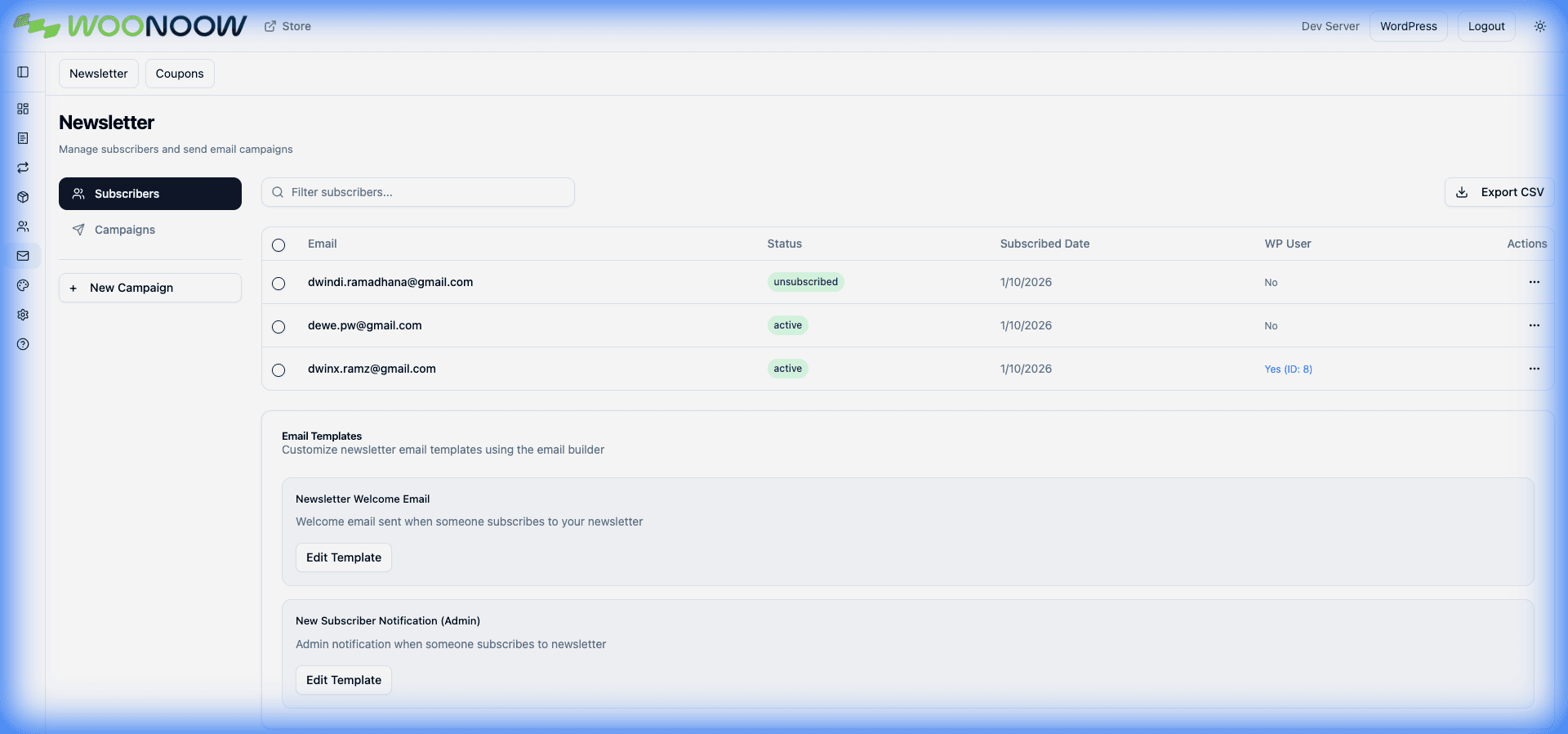 Newsletter Dashboard